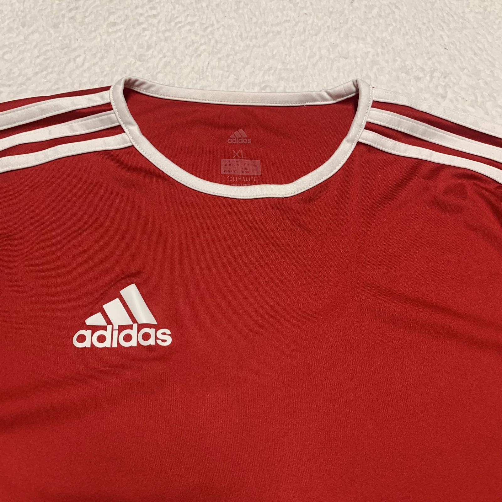 Camiseta de fútbol unisex para niños Adidas, talla extragrande, color rojo Clima Cool