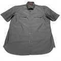 Alfani Men's Large Gray Slim Fit Short Sleeve Button-Up Shirt