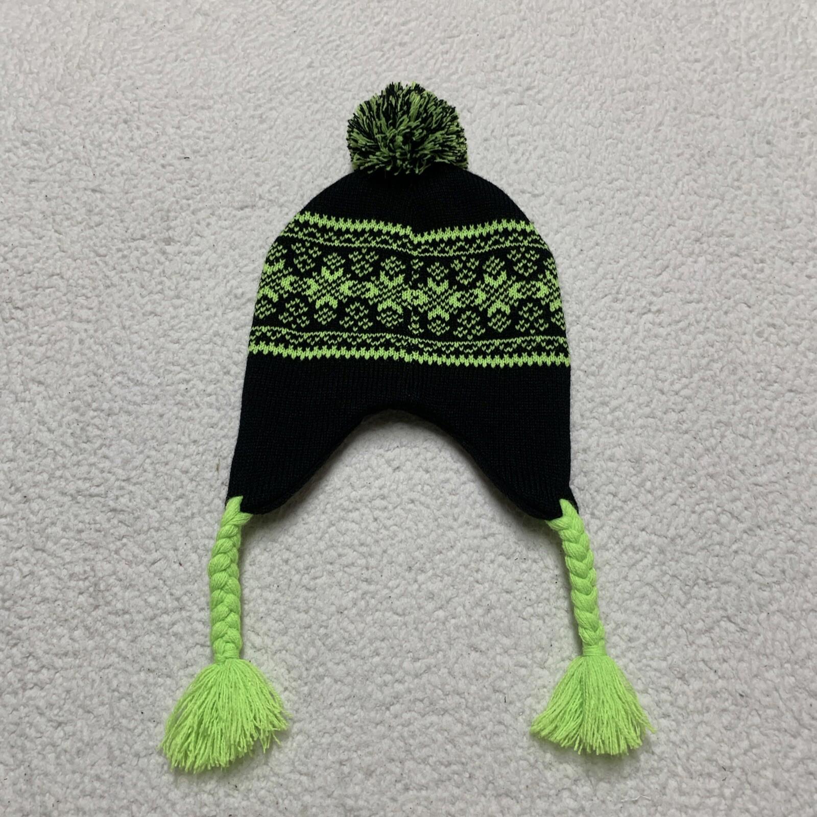 Gorro de lana resistente a la intemperie para jóvenes, talla única (8/20), con pompón y orejeras trenzadas