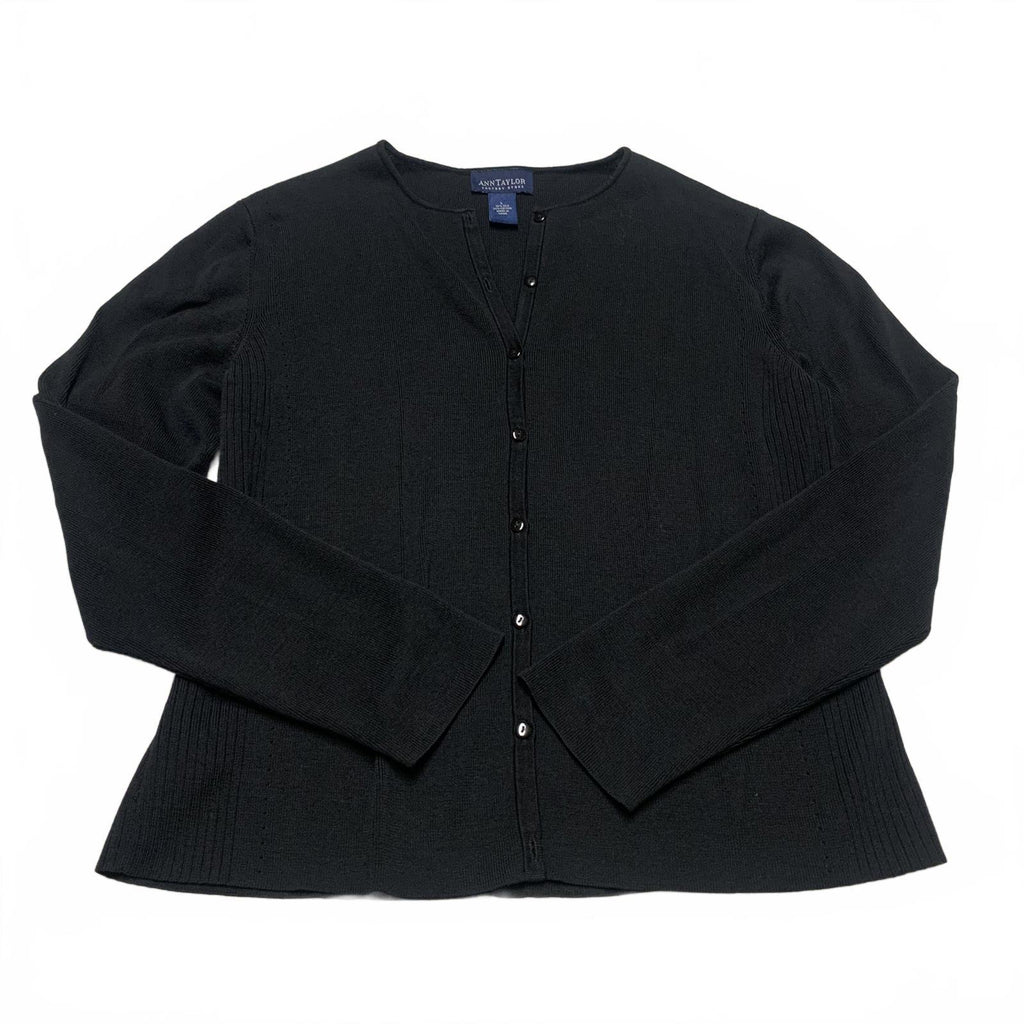 Suéter tipo cárdigan de mezcla de seda para mujer, talla L, de Ann Taylor