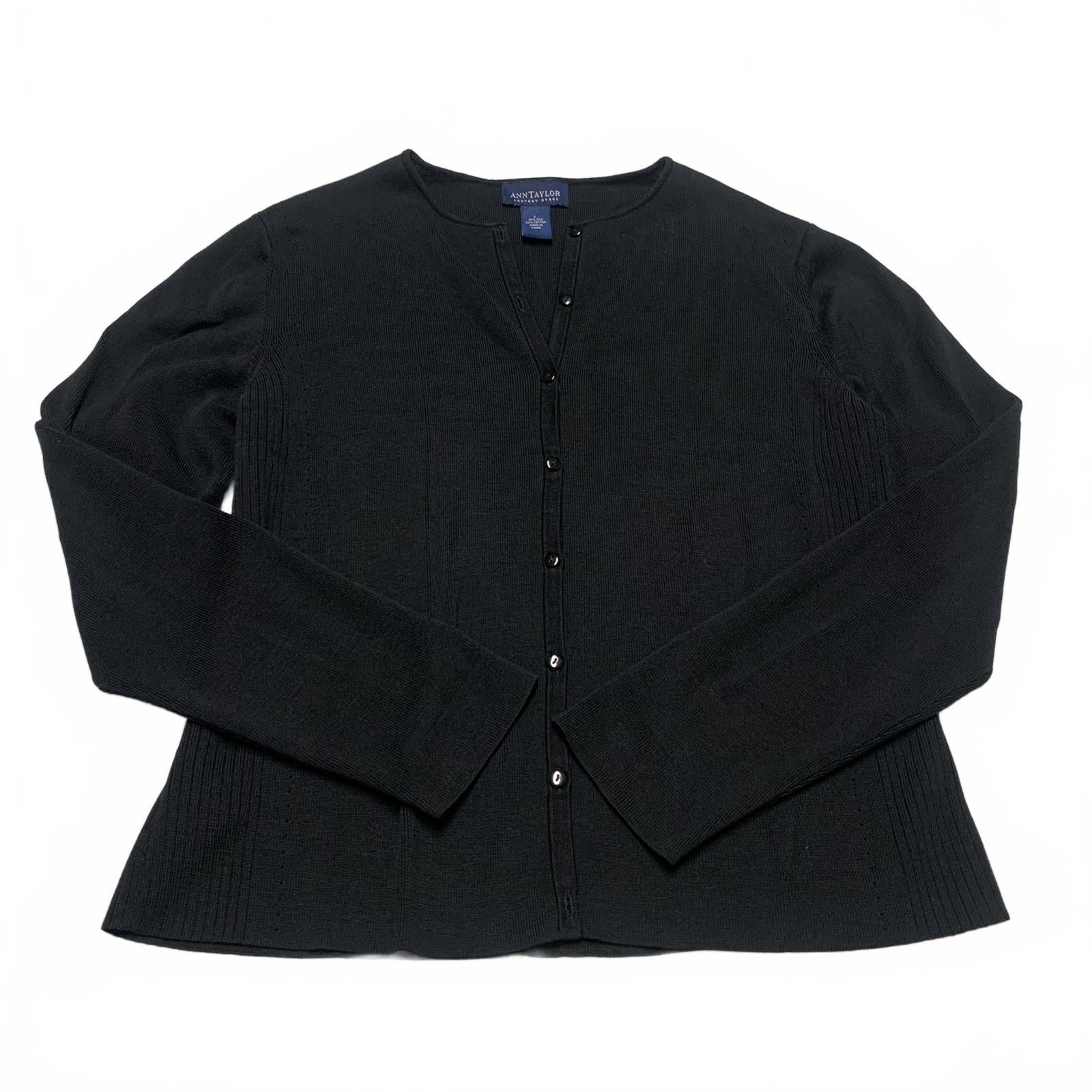 Suéter tipo cárdigan de mezcla de seda para mujer, talla L, de Ann Taylor