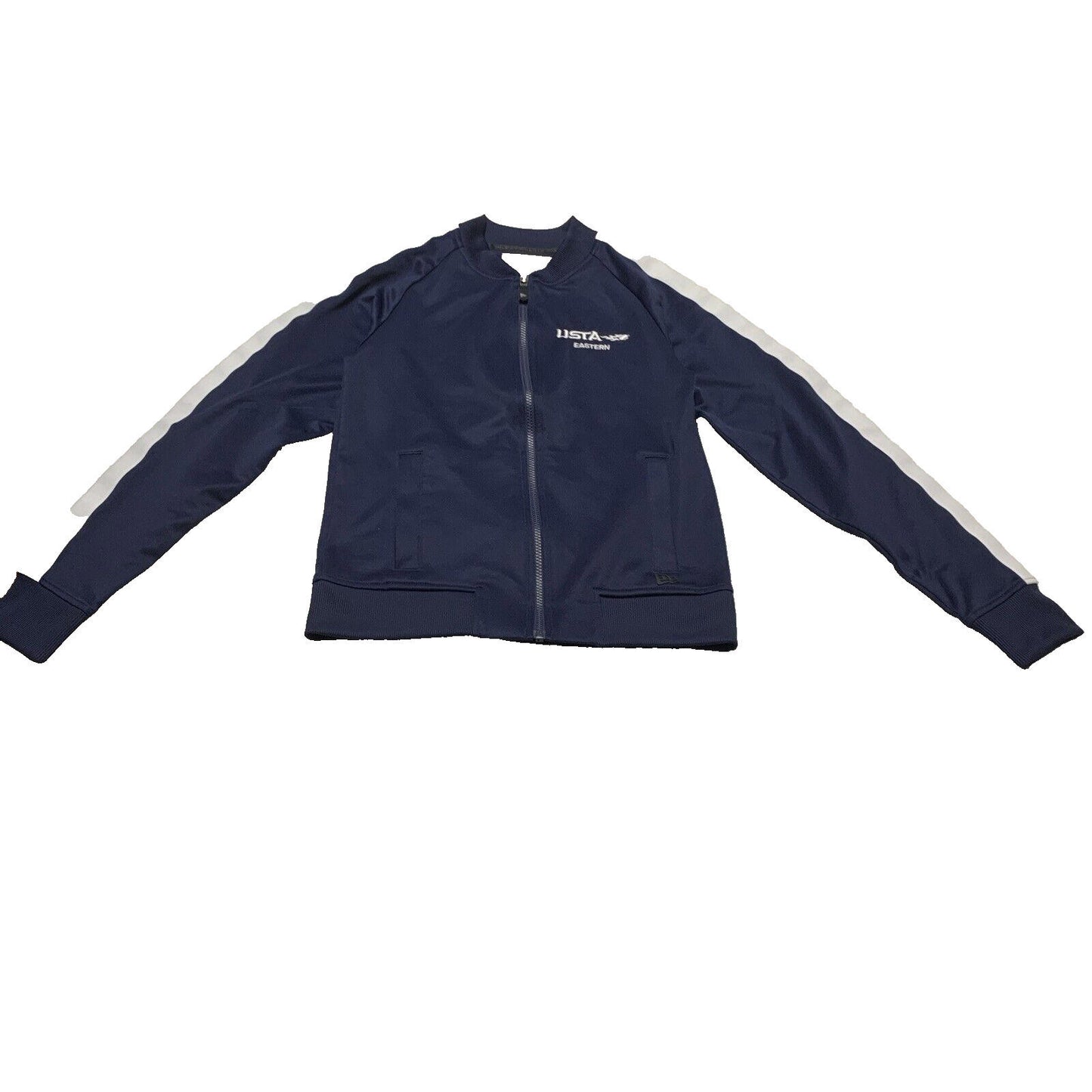 New Era Men's Size XSmall Navy Blue Jacket Varsity Track Full Zip Baseball Neck