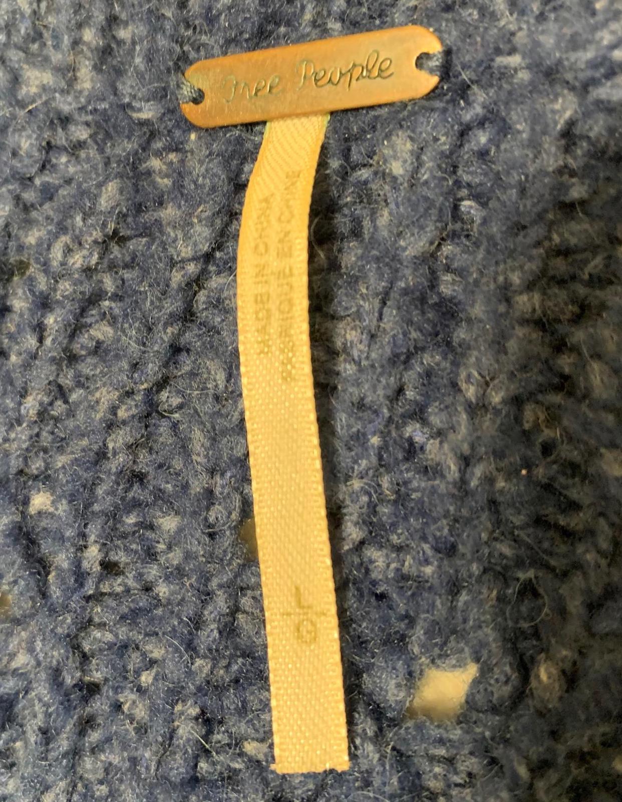 Suéter de punto de manga larga azul para mujer talla L de Free People