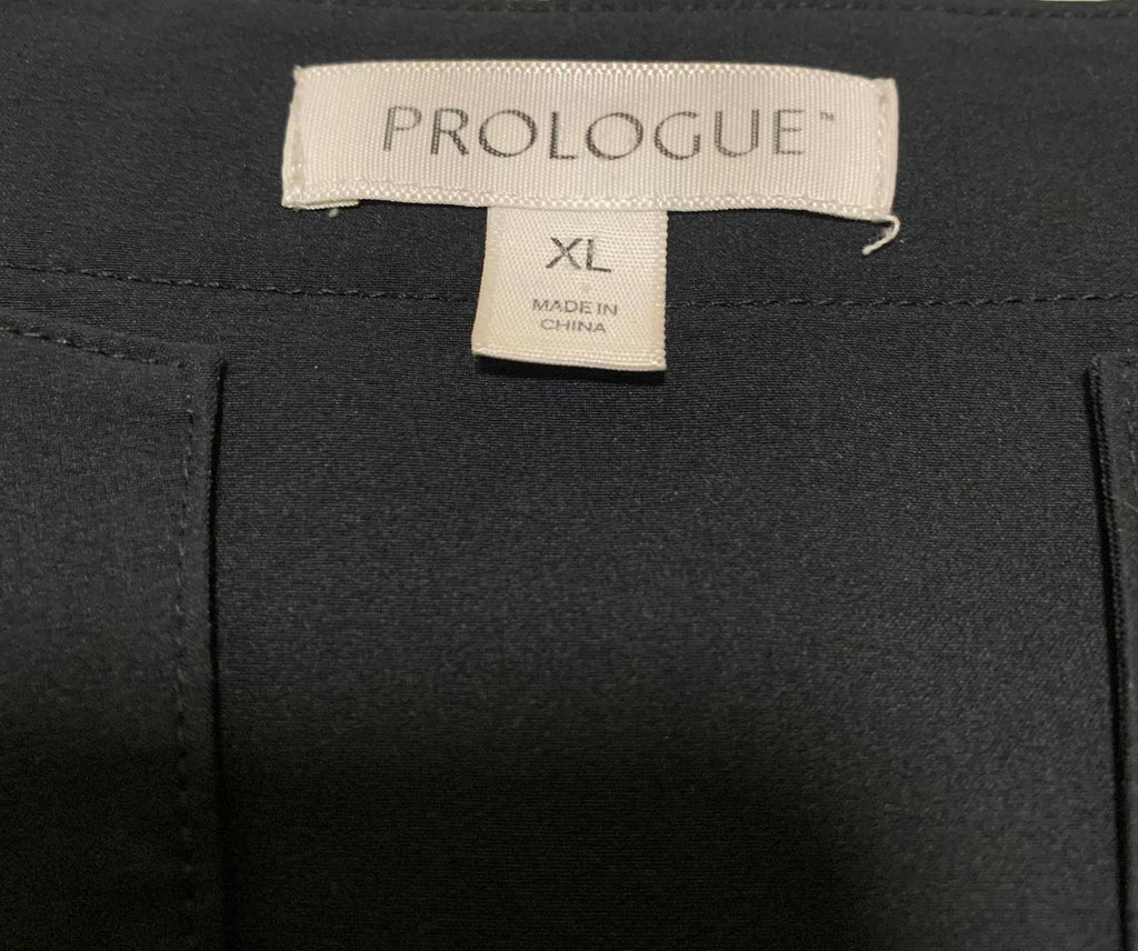 Top corto minimalista de gran tamaño con cuello en V negro para mujer, talla extragrande, de Prologue