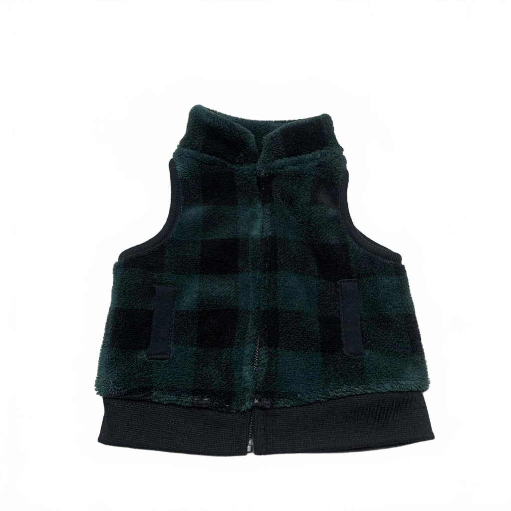 Chaleco polar a cuadros verde unisex Emporio Baby 0-3 meses