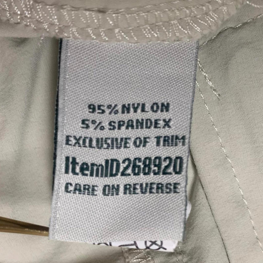 Pantalones capri cargo beige LL Bean para mujer, talla 12R, para actividades al aire libre, ancho 34 x largo 22,5 cm