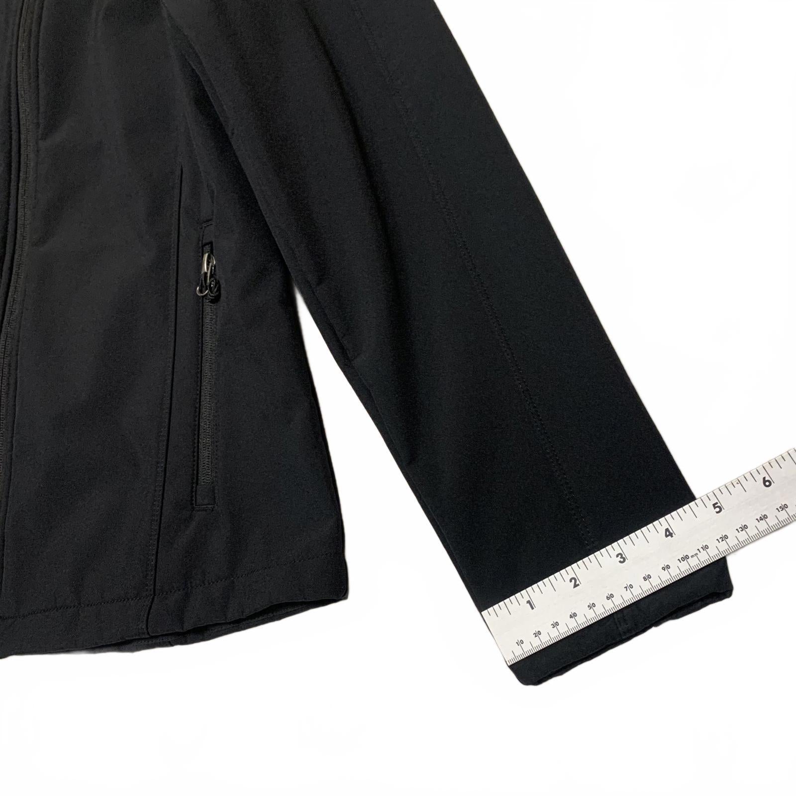 Chaqueta polar softshell negra para mujer Port Authority, talla L, con cremallera ACME