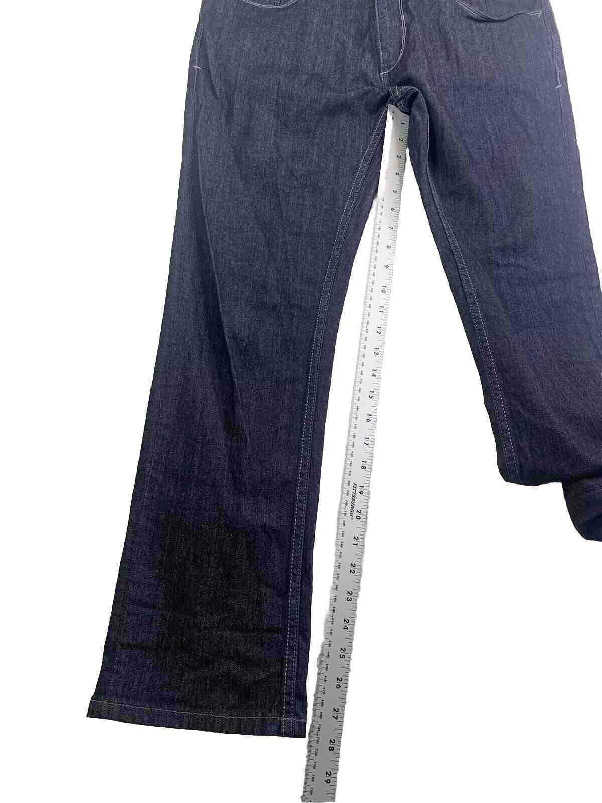 Perry Ellis Jeans Men's W34 30L Blue Straight Sz Black Label