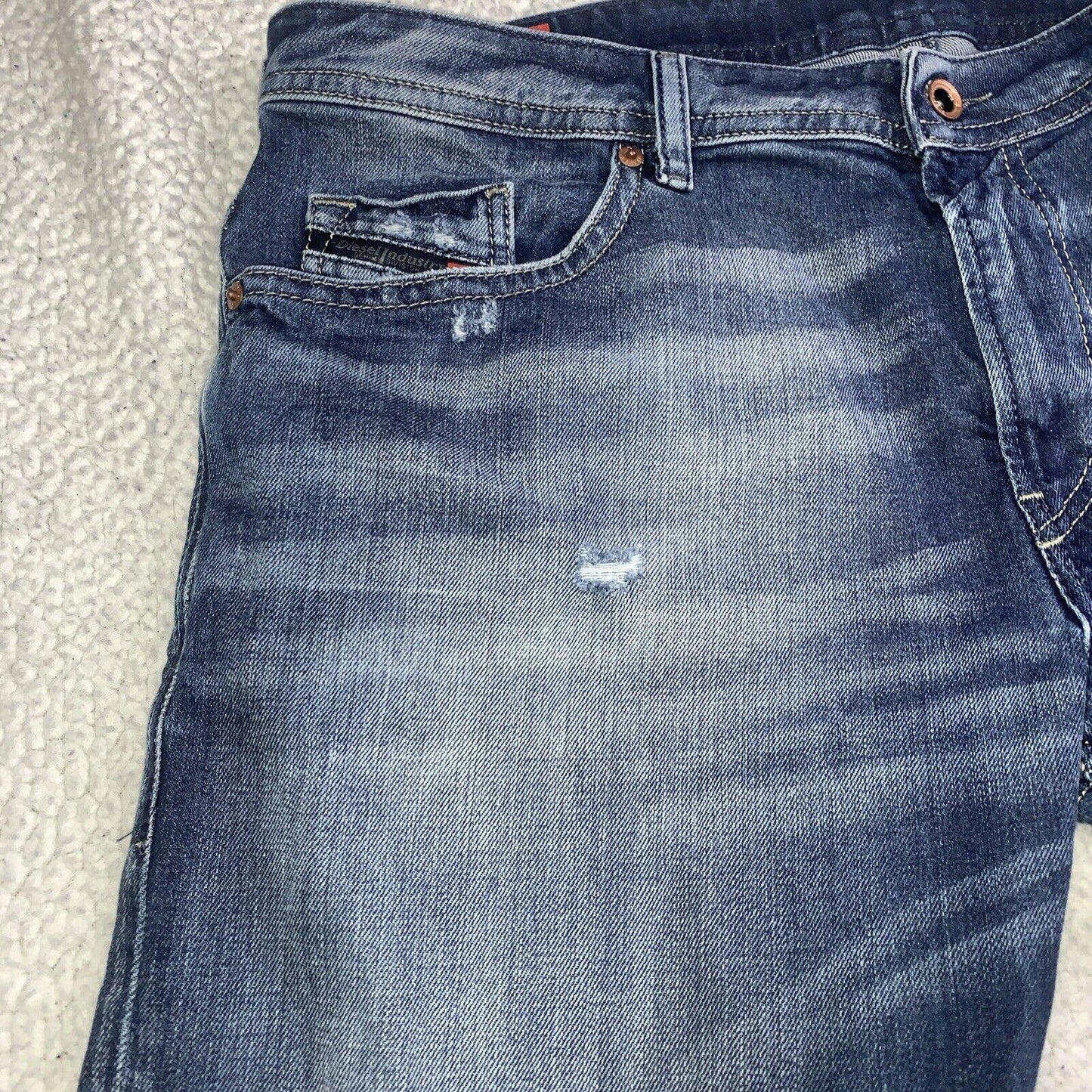 Men Diesel Thommer Jeans Size 38x32 Blue  Skinny 084DD