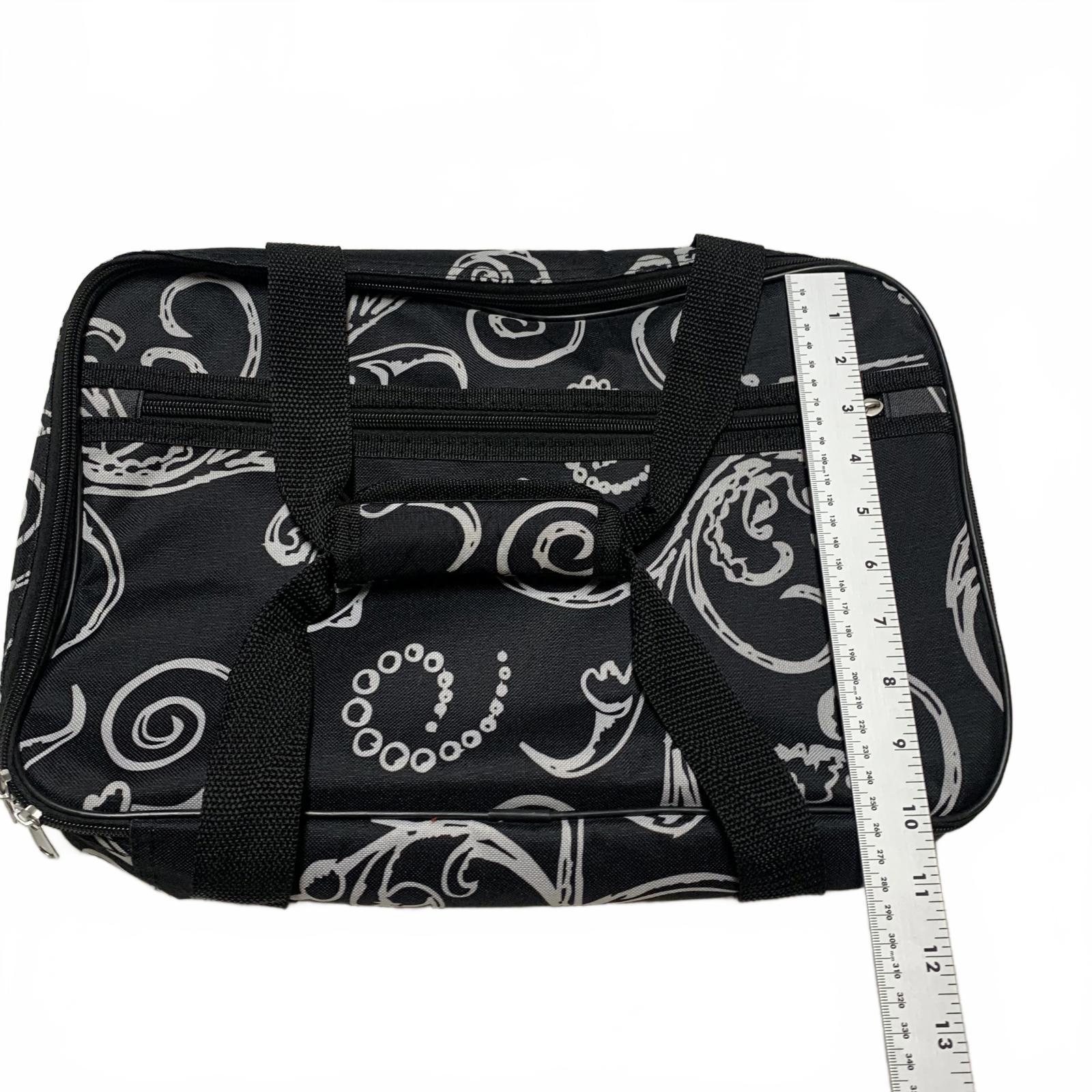 Bolsa para bandeja de comida caliente con diseño floral negro Home Essentials