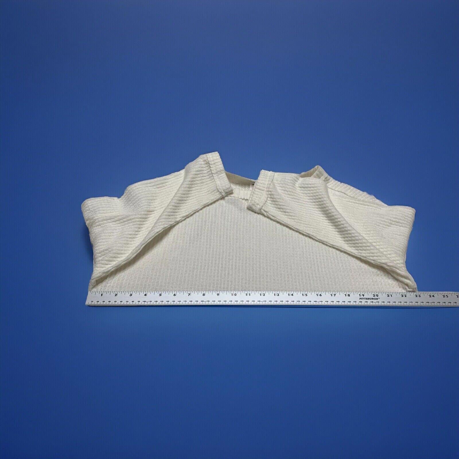 Top de capas de punto gofre extragrande color marfil para mujer de Out From Under UO XS con abertura