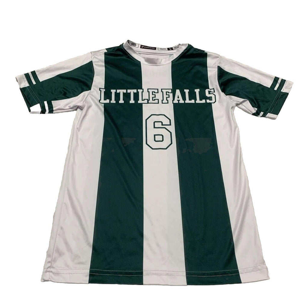 Camiseta de manga corta de punto verde bosque Champro para jóvenes, talla L