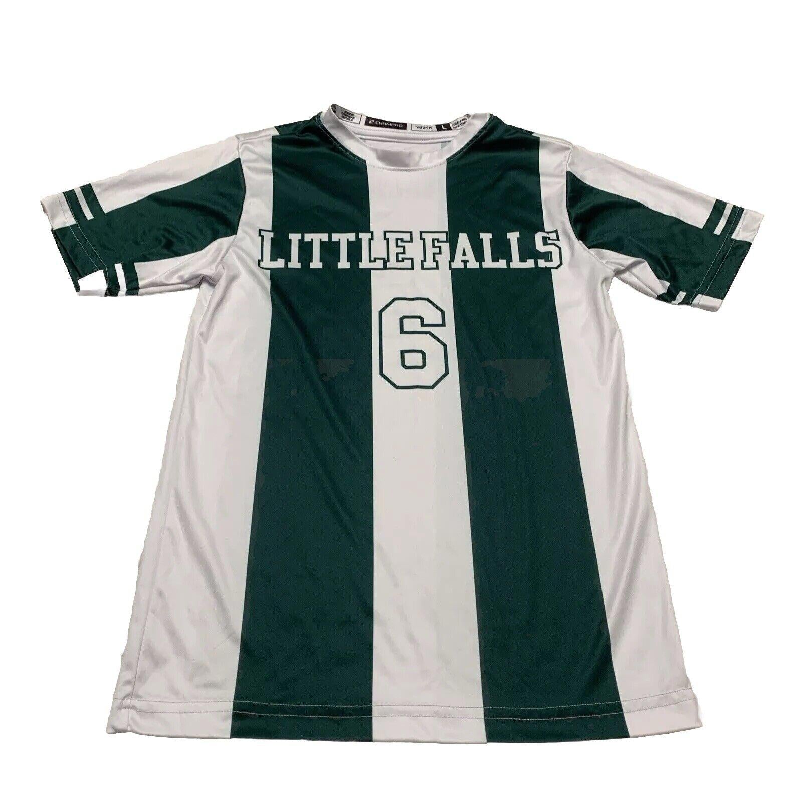 Camiseta de manga corta de punto verde bosque Champro para jóvenes, talla L