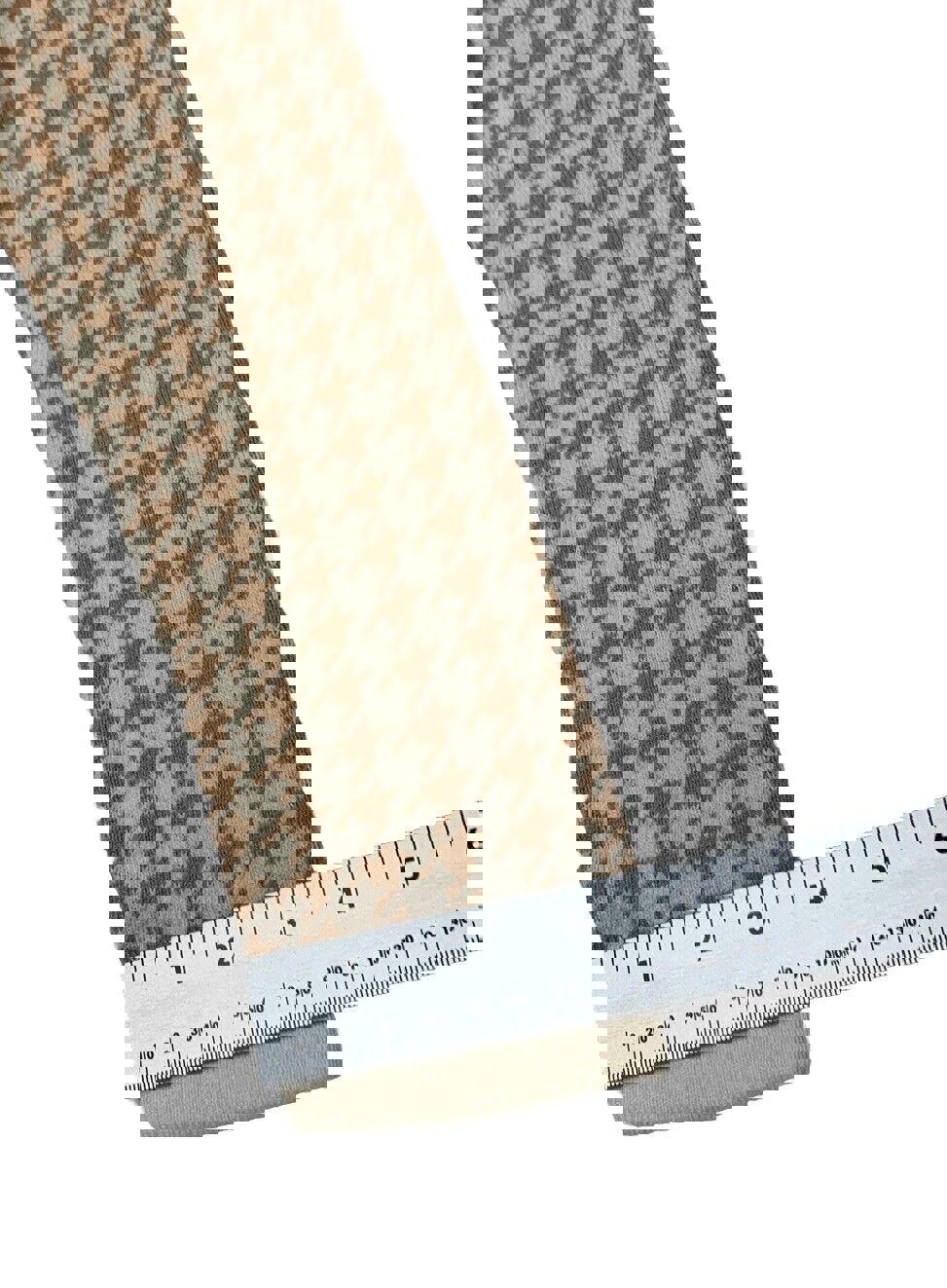 Vestido tubo Hope &amp; Henry para niñas, talla 10, color beige marfil con pata de gallo y lazo hasta la rodilla