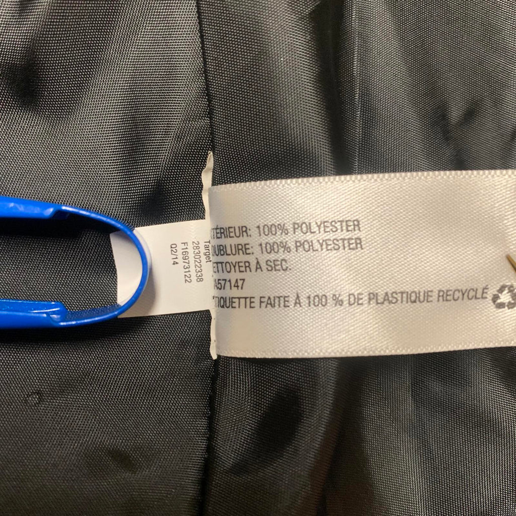 Abrigo cruzado negro Xhiliration para mujer, talla mediana