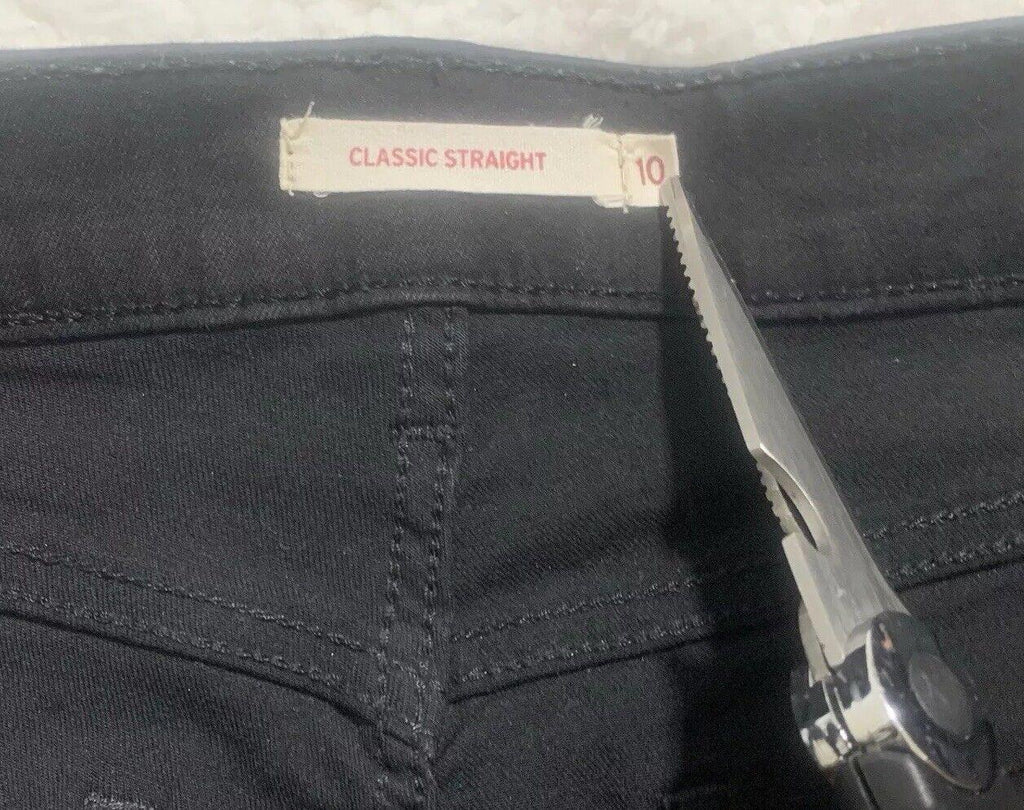 Vaqueros Levi Strauss para mujer, 10L, negro, ancho 30 x 32 L, clásico