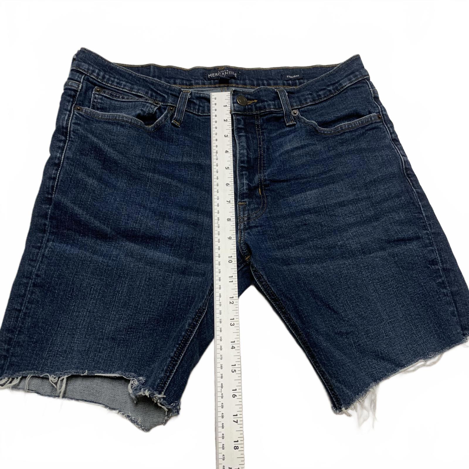 Pantalones cortos de mezclilla azul oscuro J Crew Mercantile para hombre, talla 34 x 32 L