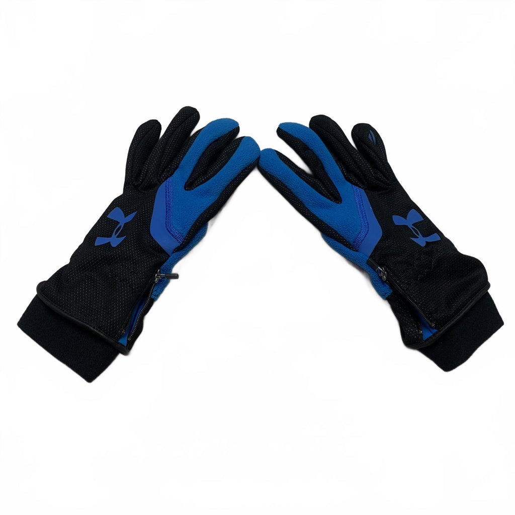 Guantes de rendimiento unisex Under Armour talla pequeña/mediana, negros y azules