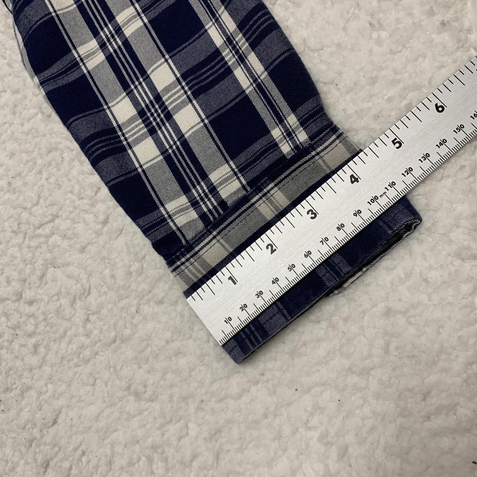 Camisa Banana Republic de cuadros azul marino con botones y corte ajustado para hombre, talla grande