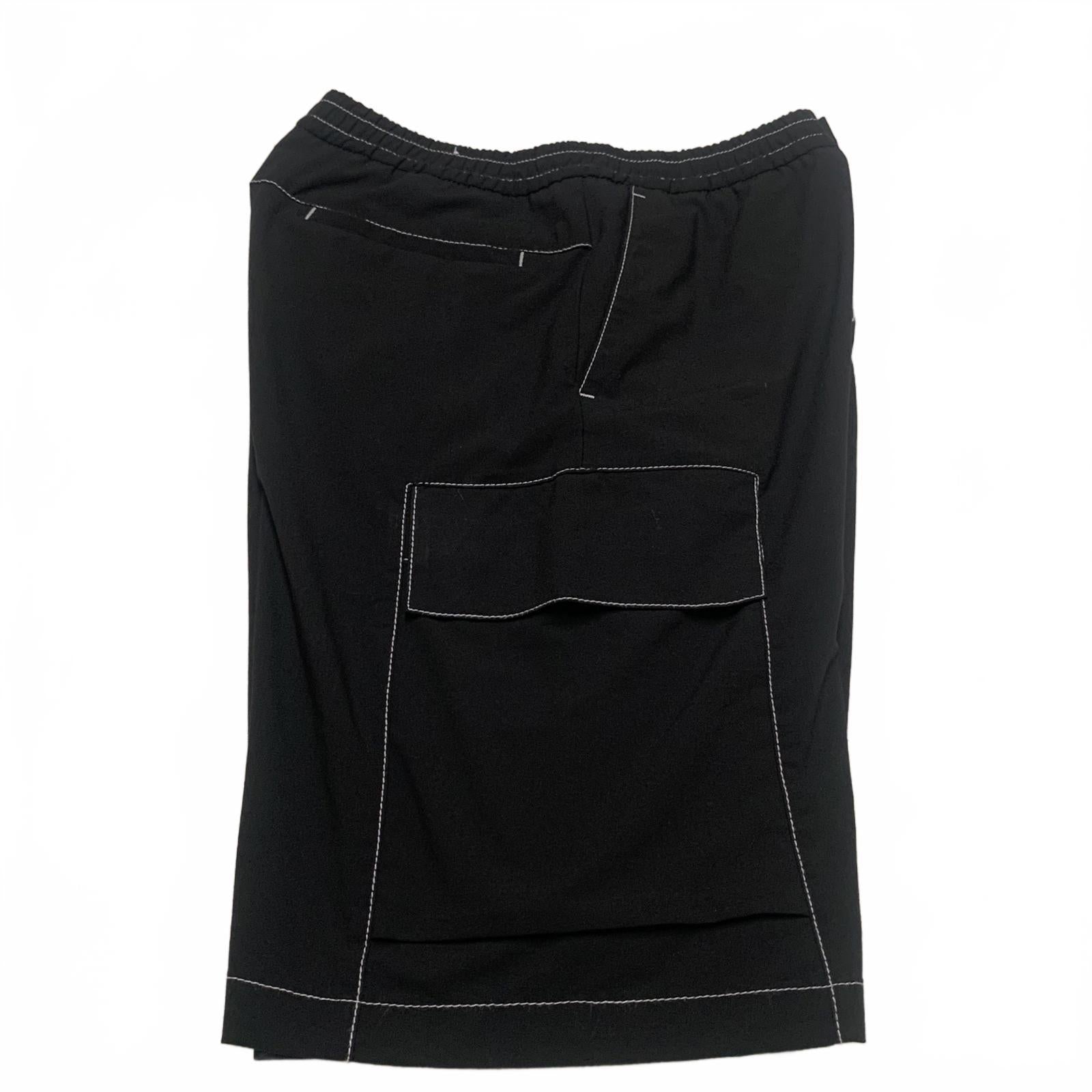 Pantalones cortos cargo negros Zara para hombre, talla pequeña, bolsillos laterales, talla W28