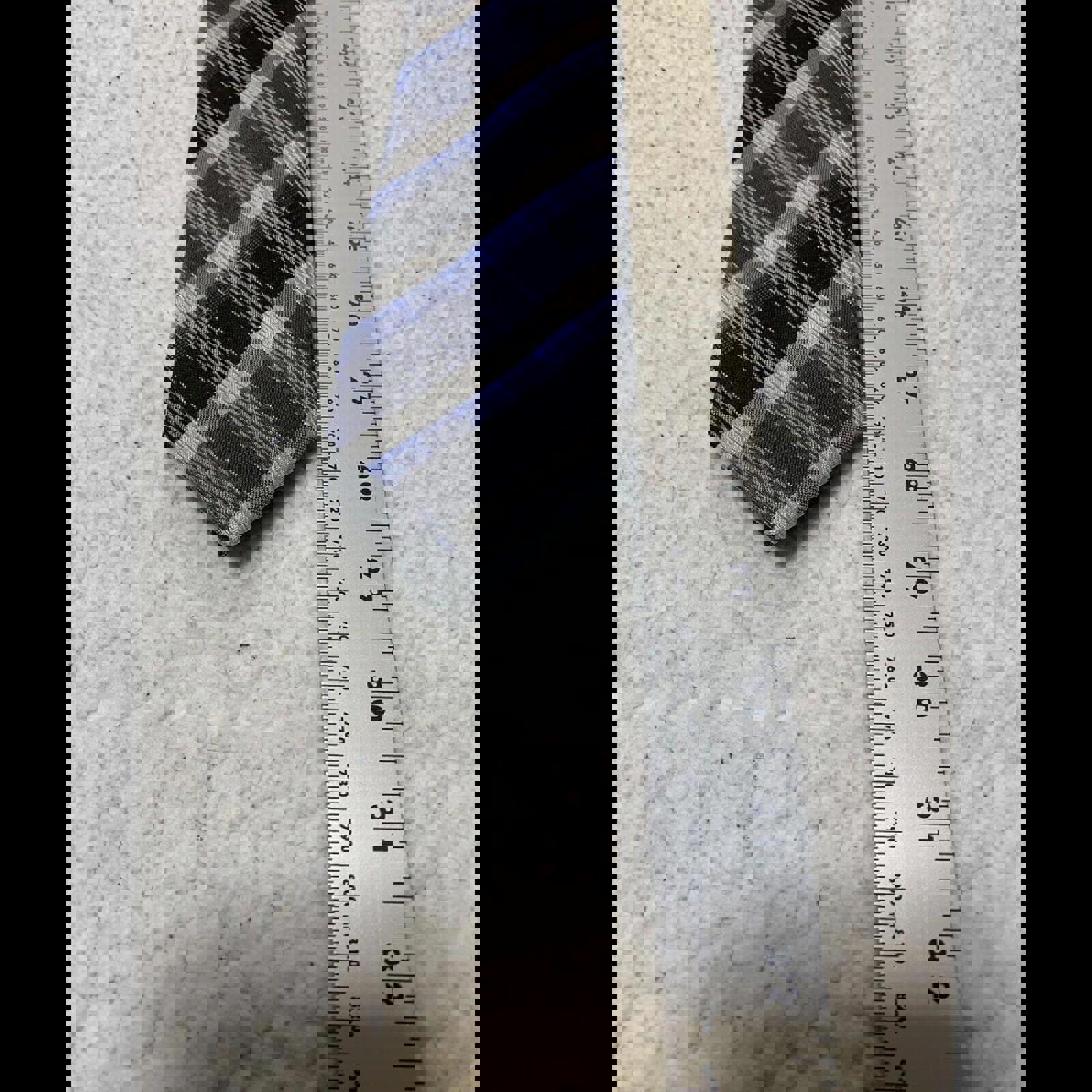 Kenneth Cole Reaction Blue Plaid Necktie Silk Tie