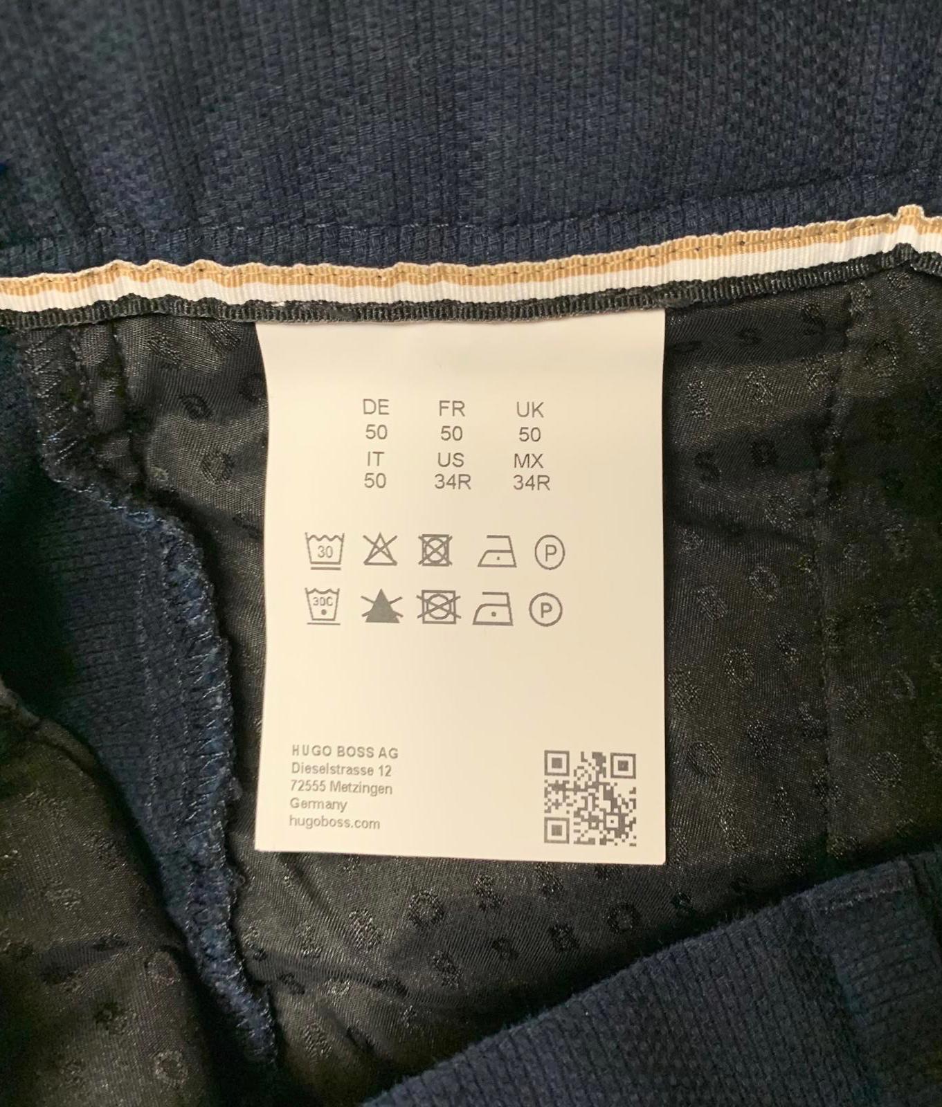 Pantalones cortos casuales azul marino Hugo Boss para hombre, talla 34R, W34