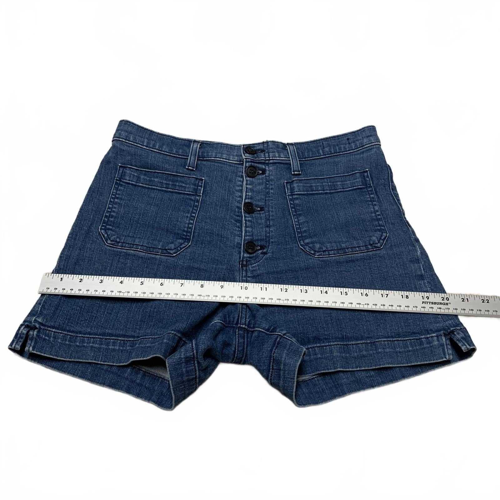 Shorts vaqueros de cintura alta con botones y bragueta de J. Crew para mujer, talla 29
