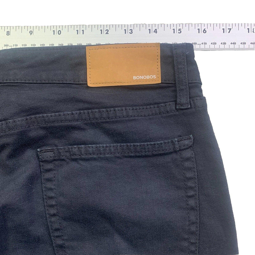 Vaqueros Bonobos para hombre, 31/30, negros, ajustados, de pierna recta y elásticos