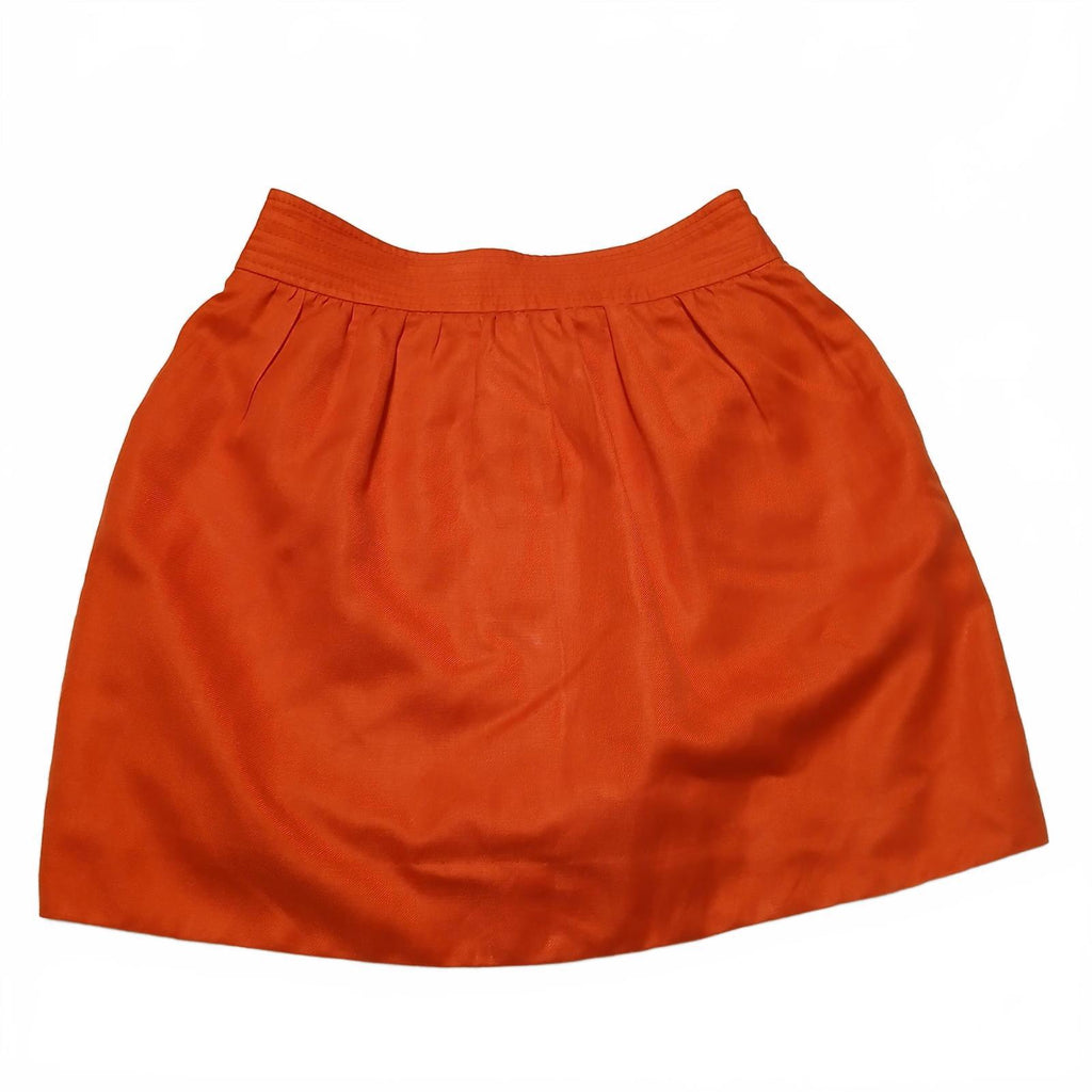 Falda naranja con botones y bolsillos delanteros de J. Crew, talla 4 para mujer, ancho 30.5