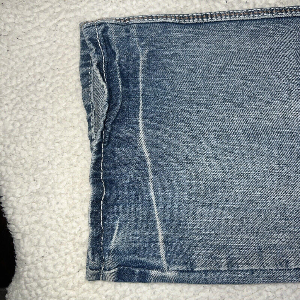 Bota vaquera negra premium azul para hombre talla 34/30