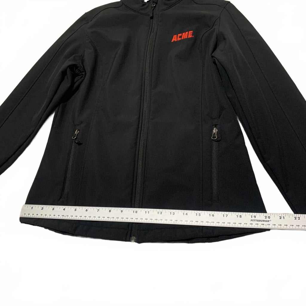 Chaqueta polar softshell negra para mujer Port Authority, talla L, con cremallera ACME