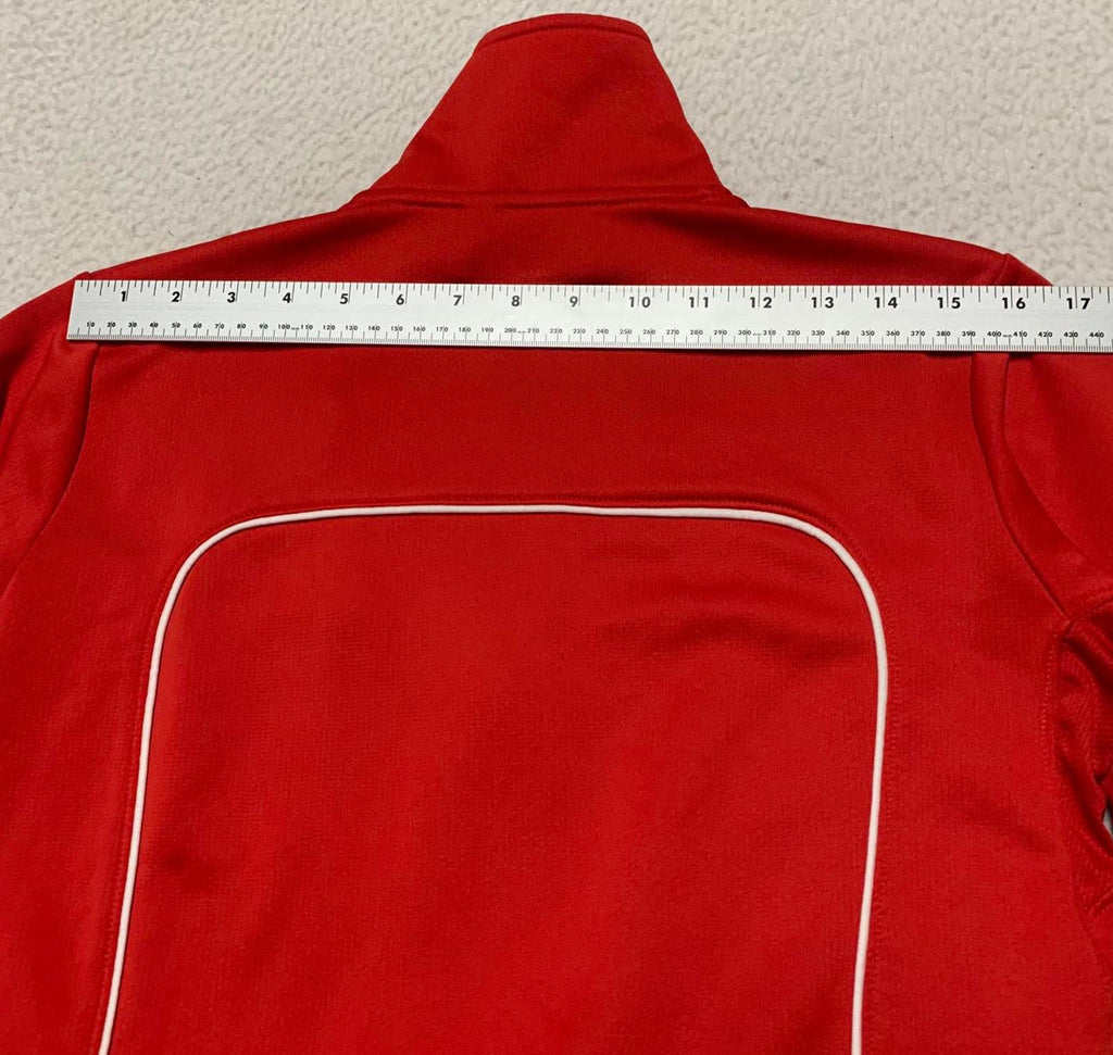 Chaqueta deportiva Nike Dri-Fit roja con cremallera completa para hombre, talla mediana