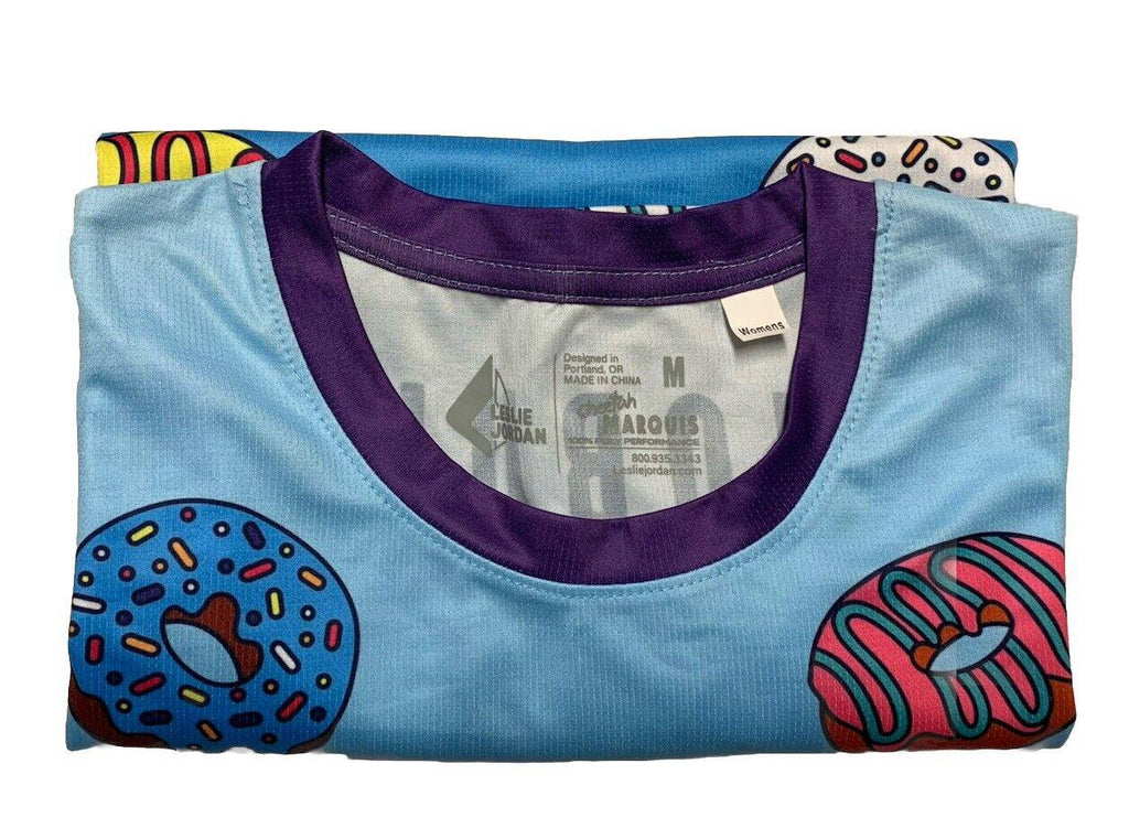 Leslie Jordan Cheetah Marquis Women's  Medium Multicolor Running T-Shirt Top