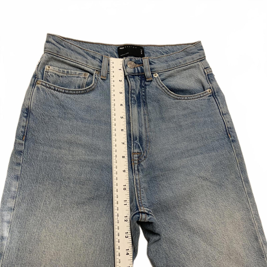 Vaqueros de mujer ASOS DESIGN, talla 25/36, denim azul, cintura alta, 25 x 30,5 (talla real)