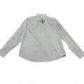 Camisa de vestir Blackberrys para hombre, talla L/40, azul grisáceo, corte entallado, 2 capas, ultra