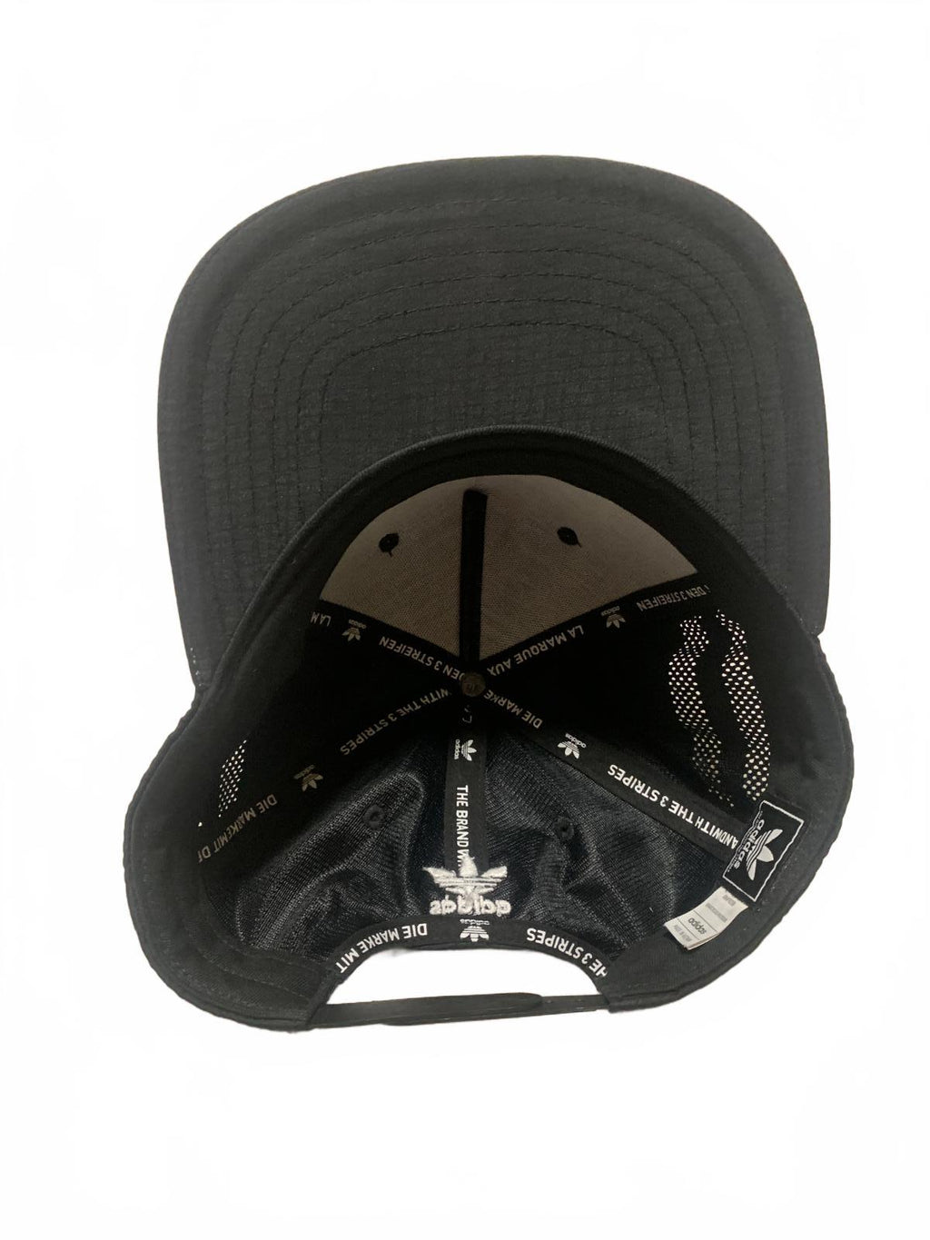 Gorra de béisbol negra con parche del logotipo de Adidas OSFA para hombre