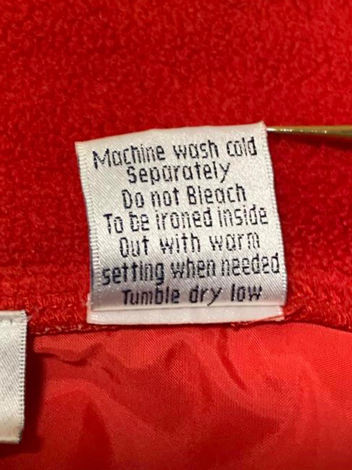 Chaqueta polar roja con cremallera y bolsillos, talla pequeña, para mujer, de la colección Willi Smith