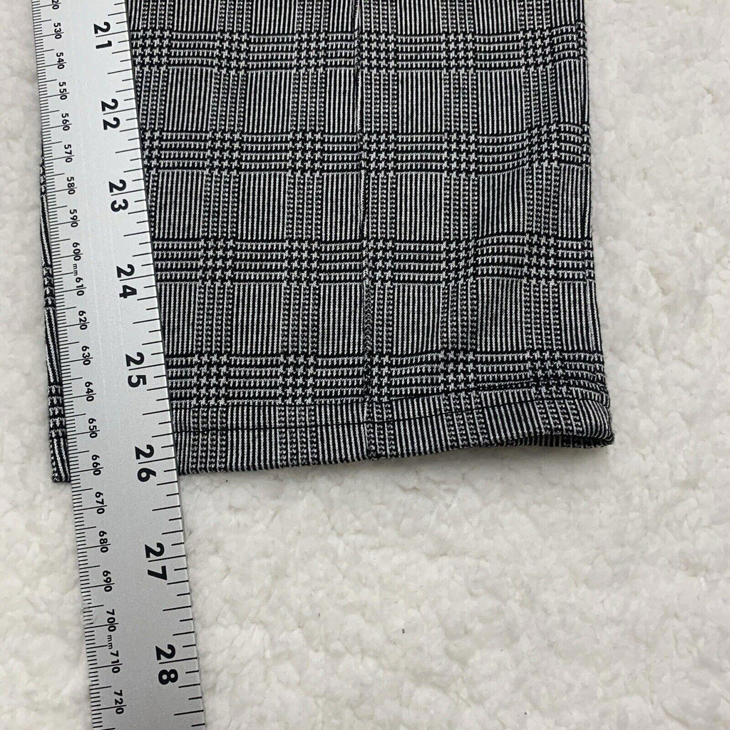 Pantalones Maze Collection para mujer, talla 3X, negros, a cuadros, elásticos y cosidos