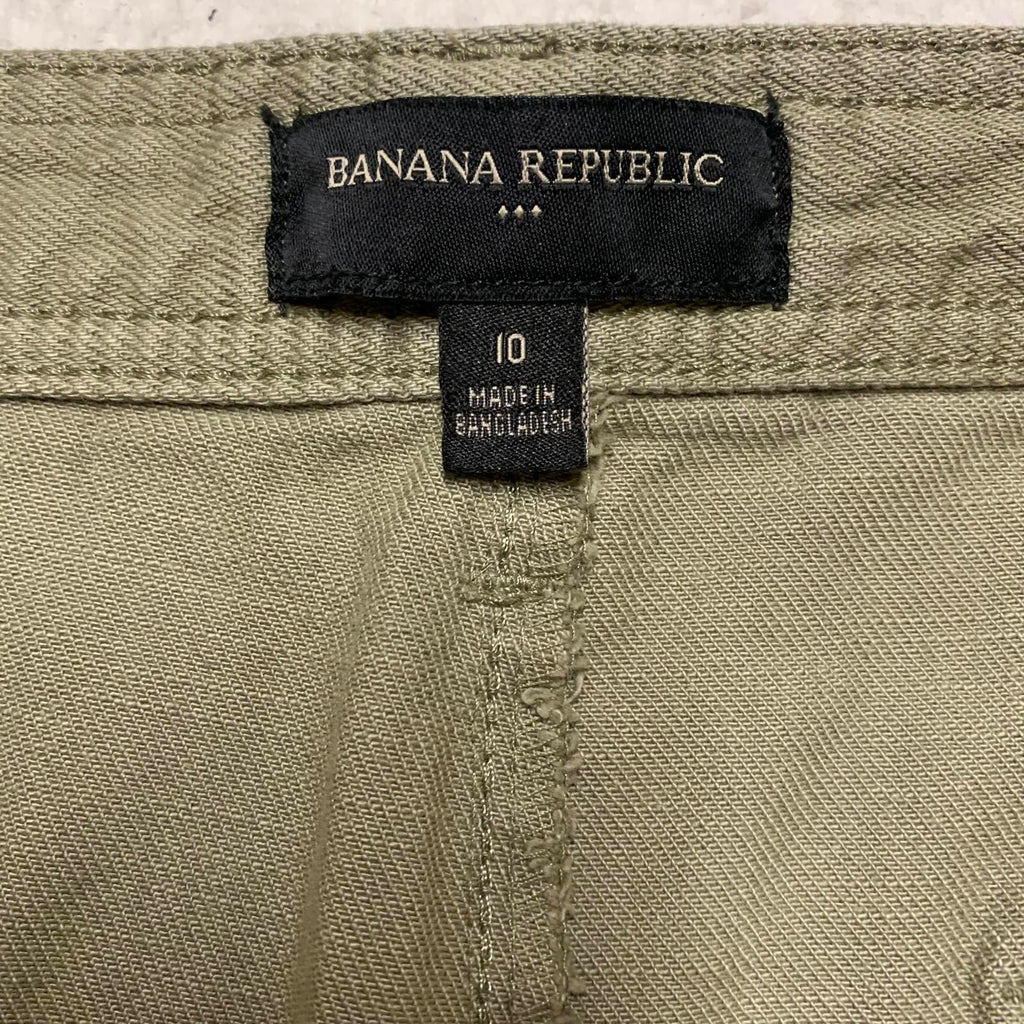 Pantalones cargo Banana Republic para mujer, talla 10, verde oliva, 33,5 x 25 L