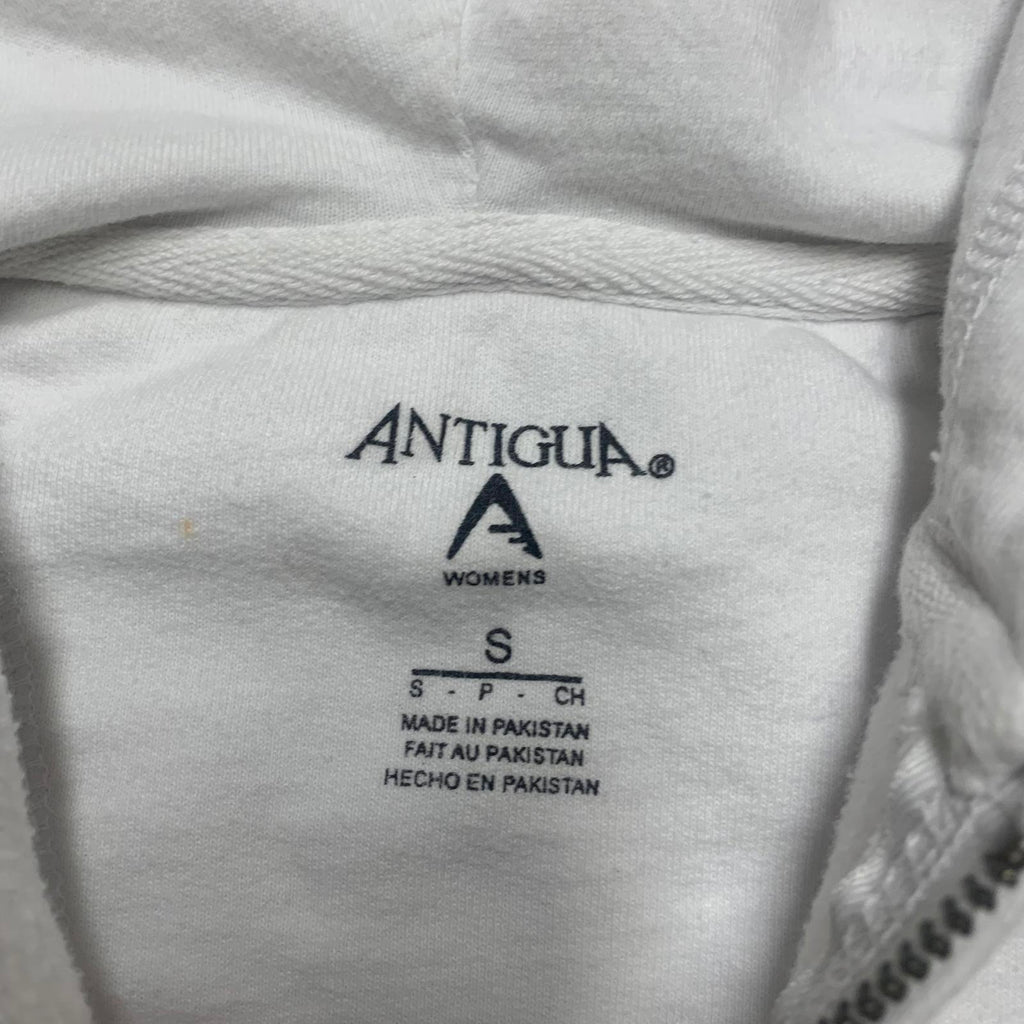 Sudadera con capucha y cremallera de los Buffalo Bills para mujer, color blanco, talla pequeña, de Antigua