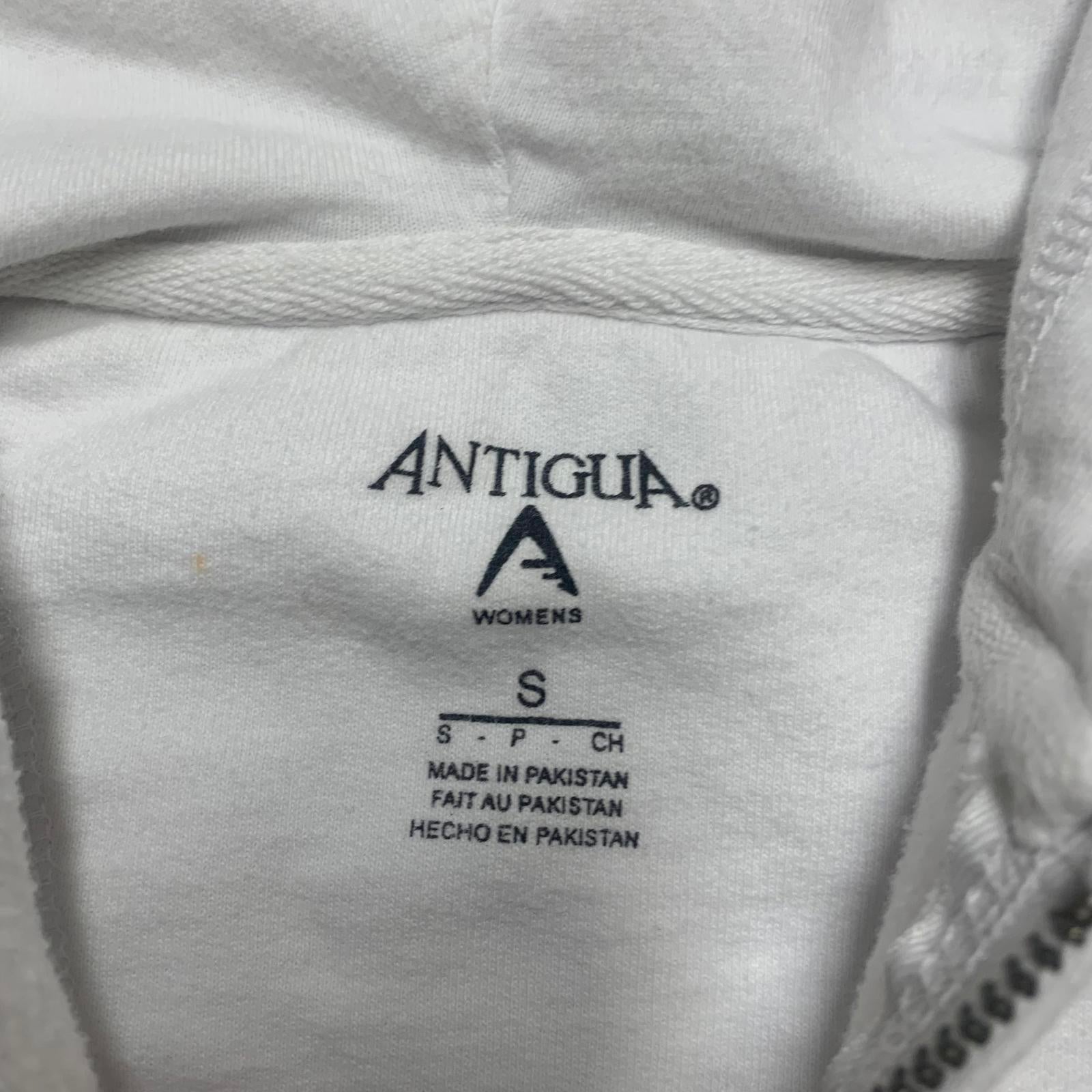 Sudadera con capucha y cremallera de los Buffalo Bills para mujer, color blanco, talla pequeña, de Antigua