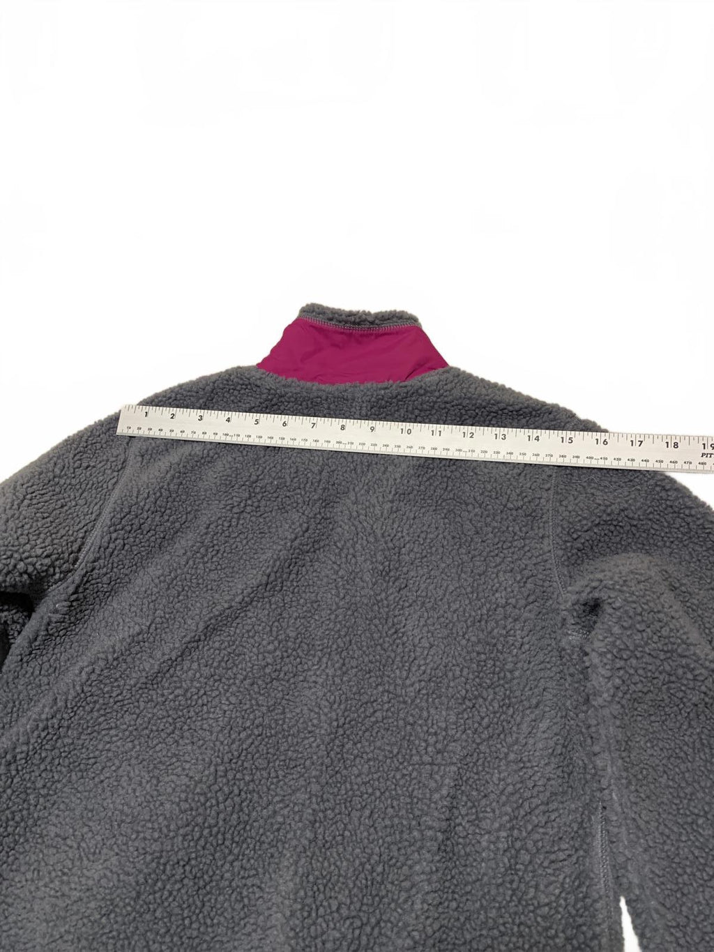 Chaqueta polar gris Old Navy para niña, talla XL TG 14R, con detalles en rosa