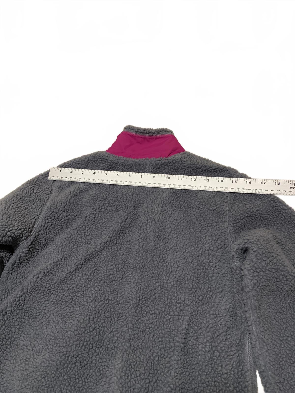 Chaqueta polar gris Old Navy para niña, talla XL TG 14R, con detalles en rosa