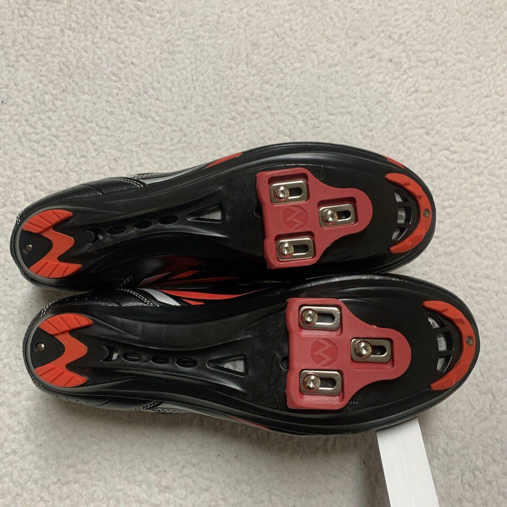 Zapatillas de ciclismo Outdoor Master unisex para mujer, talla 13, para hombre, talla 11, color negro, rojo y gris