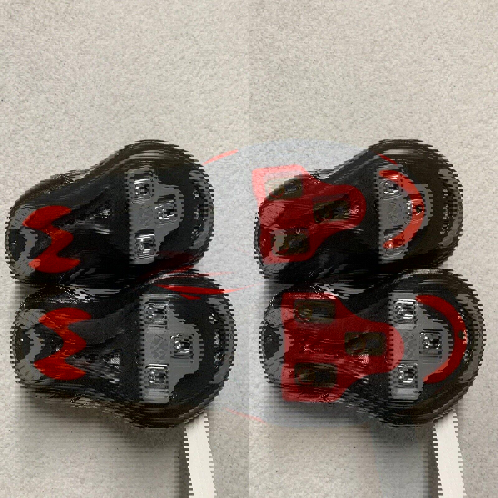 Zapatillas de ciclismo Outdoor Master unisex para mujer, talla 13, para hombre, talla 11, color negro, rojo y gris