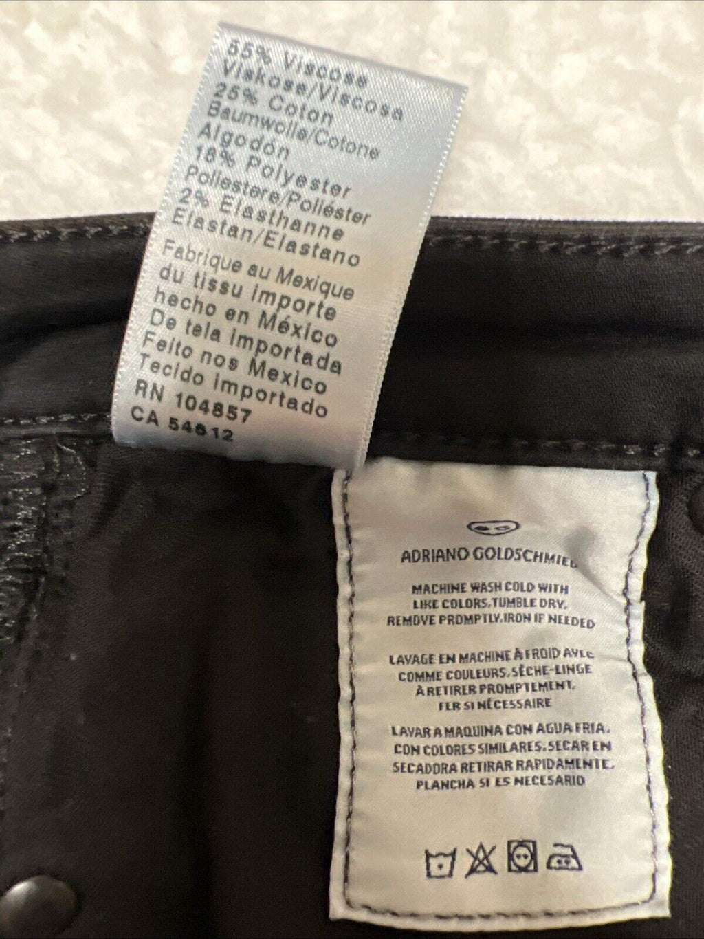 Vaqueros pitillo elásticos negros 25R The Prima Crop de Adriano Goldschmied para mujer