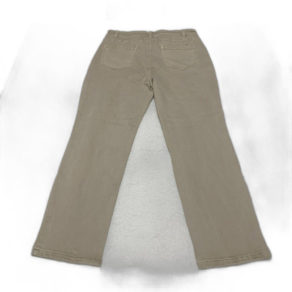 Vaqueros Nic+Zoe para mujer, talla 32, color tostado, con parche en el bolsillo delantero, color beige