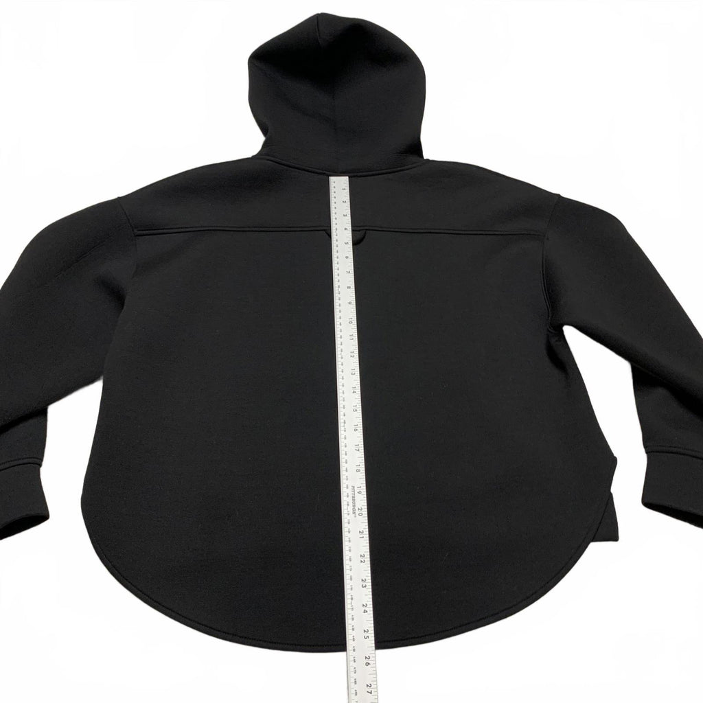 Sudadera con capucha y cremallera negra informal para mujer, talla grande, de ZARA