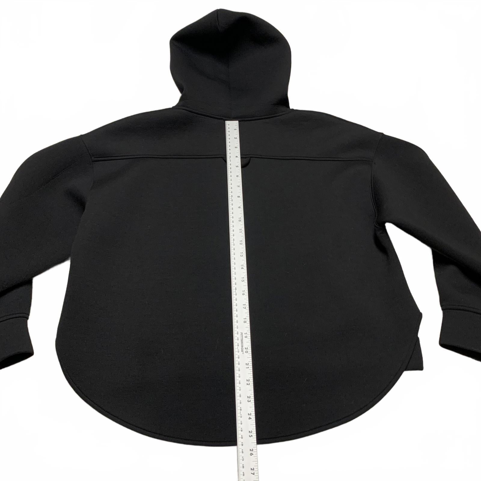 Sudadera con capucha y cremallera negra informal para mujer, talla grande, de ZARA