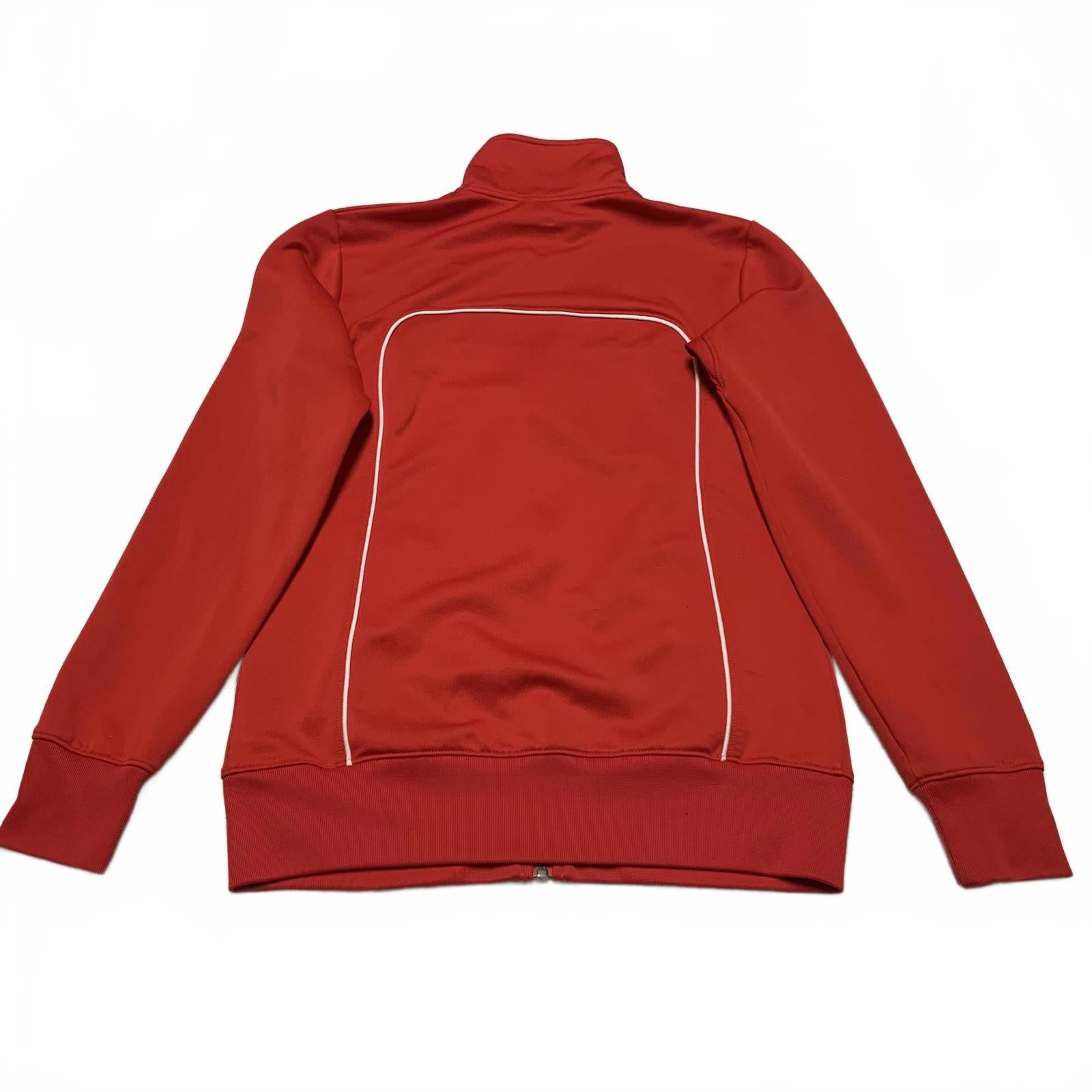 Chaqueta deportiva Nike Dri-Fit roja con cremallera completa para hombre, talla mediana